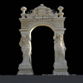 Natural Marble Decorative Doorway With Men